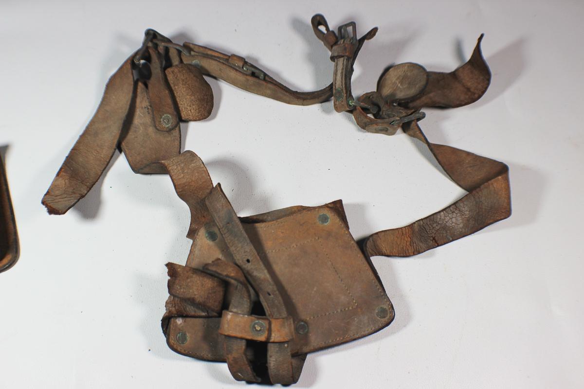 Indian Wars Period Waterliviet Arsenal Equipment or Sword Hanger & Named Cartridge Box.