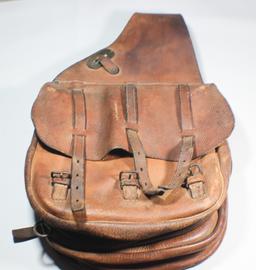 1917 Dated US WW1 Cavalry Saddle Bags. Long 1917. Supple Strong NICE!