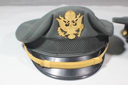 Lot of 2 US Vietnam Era Visor Caps. Officer & ROTC