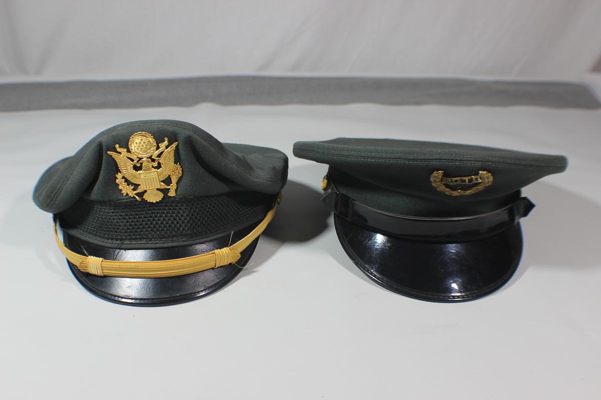 Lot of 2 US Vietnam Era Visor Caps. Officer & ROTC