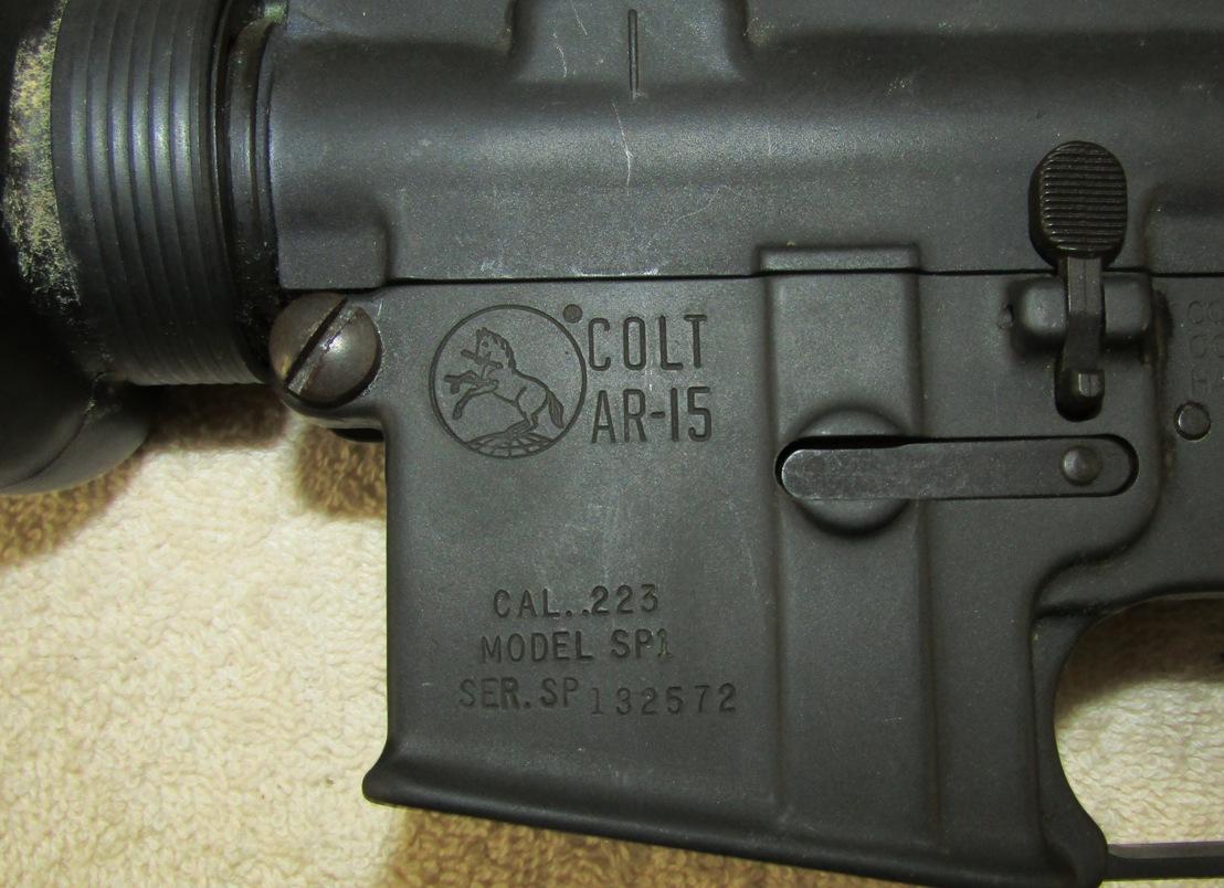 Colt Model SP1/AR-15 Semi Auto .223 Cal. Sporter Rifle