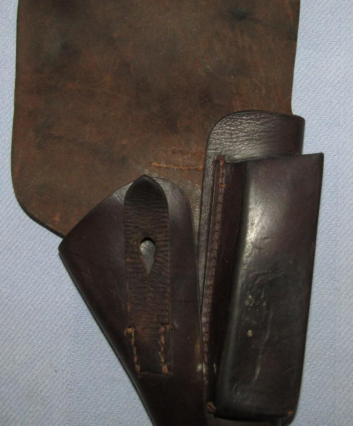WW2 Period Hi-Power Pistol Leather Holster-Dated 1943-Maker clg