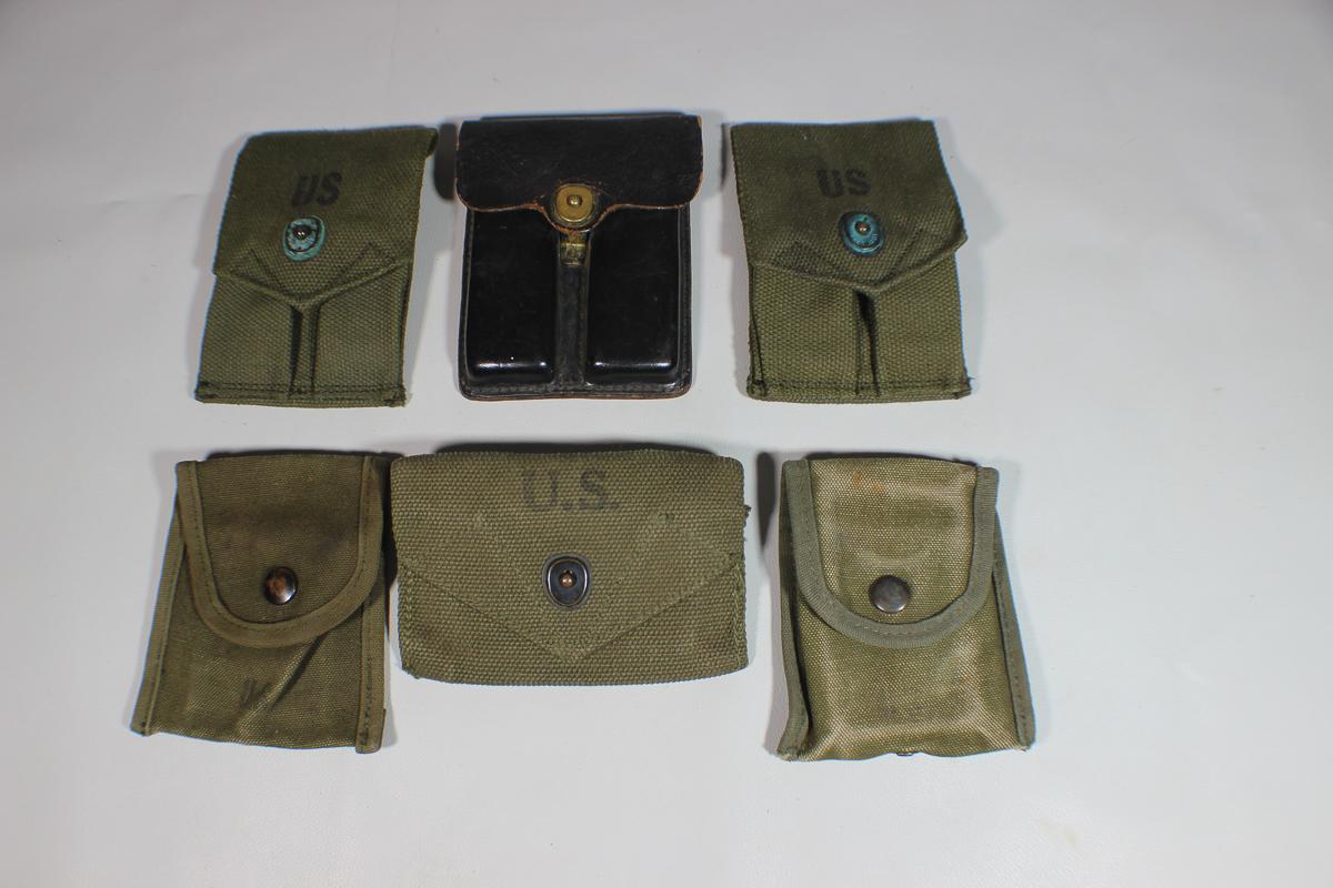 US Vietnam War & Earlier 1911 Magazine & 1st Aid Pouches.