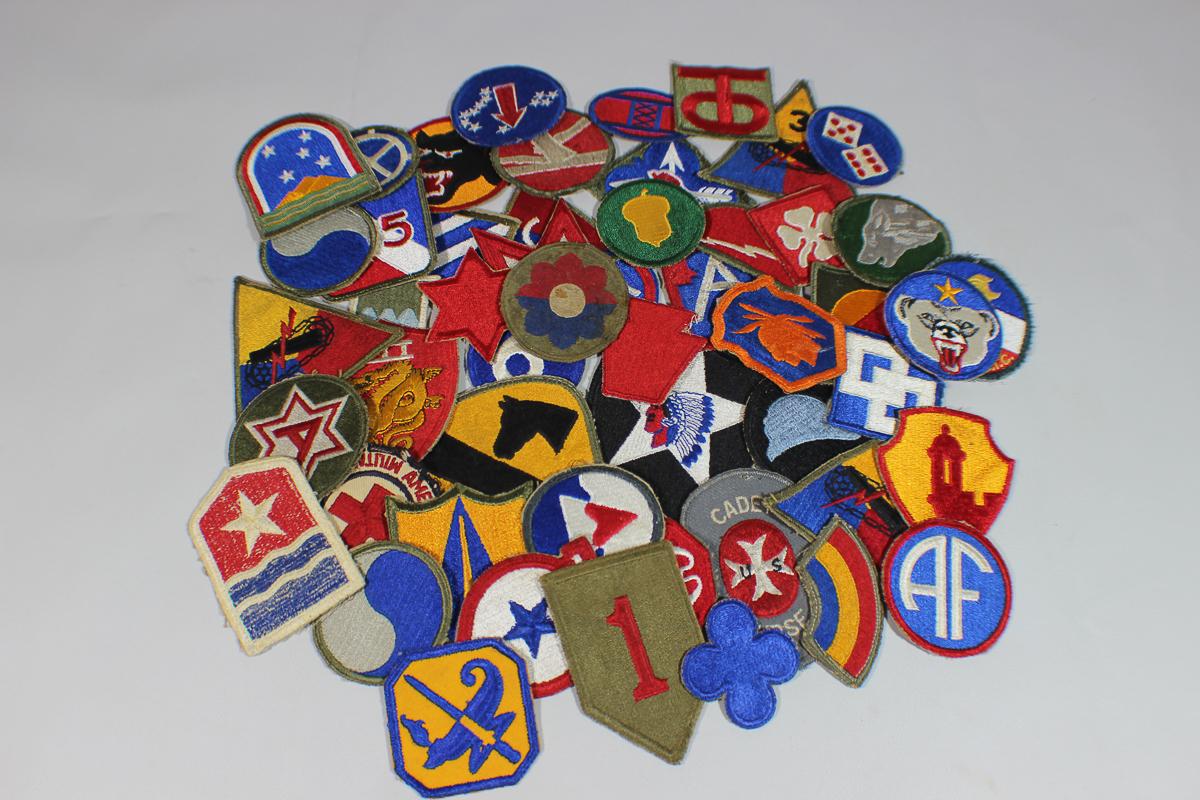 Lot of 50 US WW2 Cut Edge Snowy Back Patches