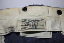 US WW2 West Point USMA Military Academy Cadet Jacket & Pants. Named. 1945 Dated.