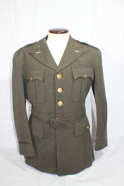 US WW2 Army Air Corps Tailor Made Named Officer's Class A Uniform Jacket.