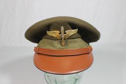 US WW2 Super Fine Crusher Style Knox Made Named Visor Hat Cap.