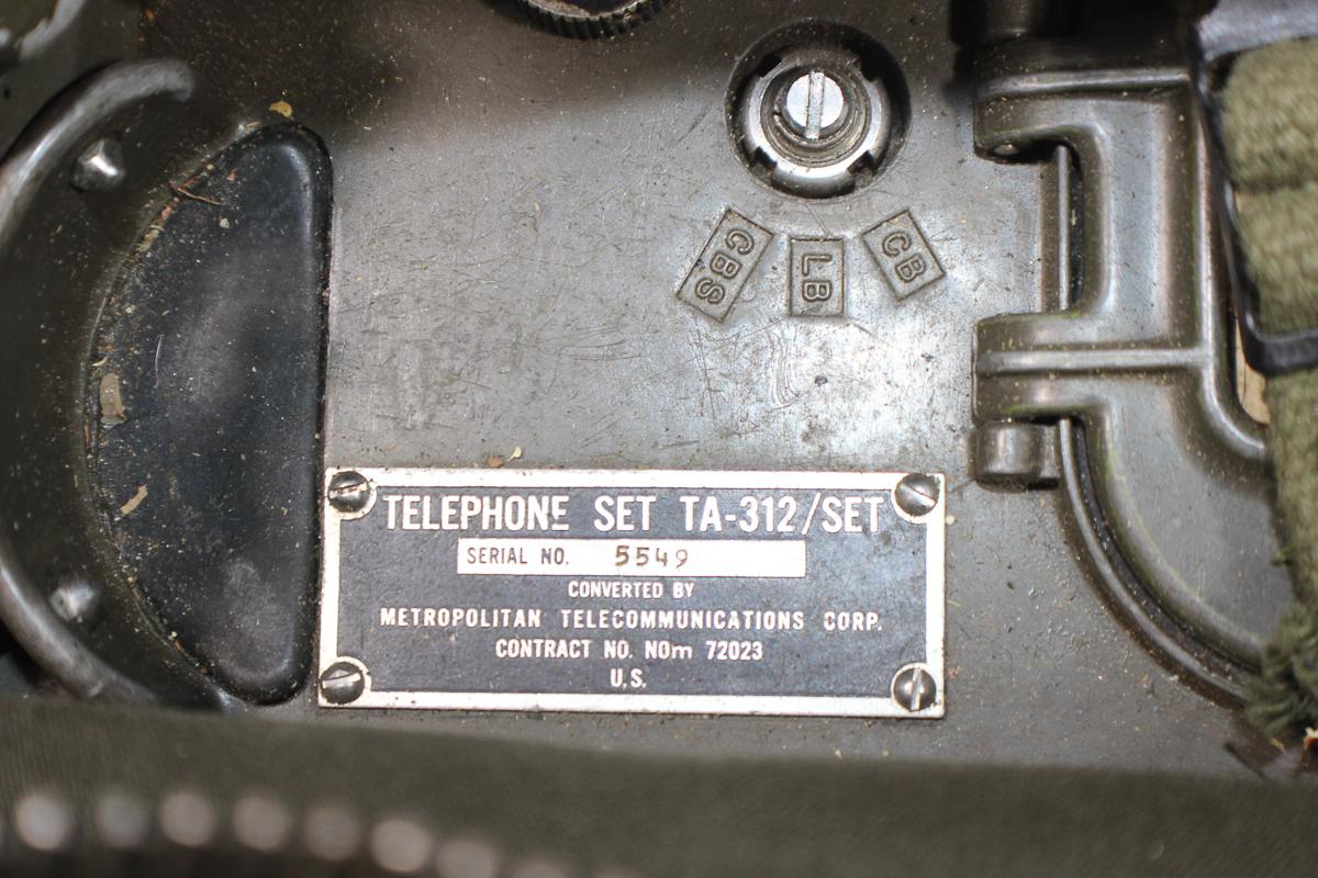 US Vietnam War TA-312 Field Telephone W/ Case.