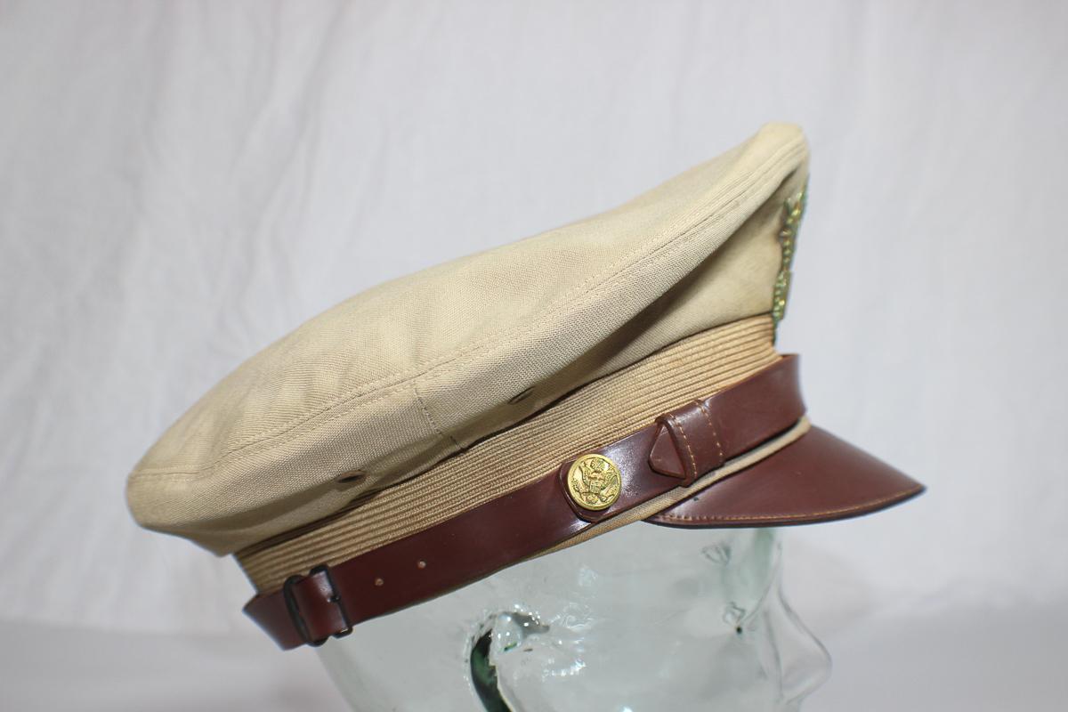 EXCEPTIONAL US WW2 Army Air Corps Officer TRUE Crusher Visor Cap. By The Flight Weight.