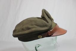 US WW2 True Crusher Visor Cap By Columbia. Named. Beautiful!