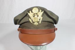 US WW2 Air Corps Crusher "Style" Visor Cap. Named. GORGEOUS!