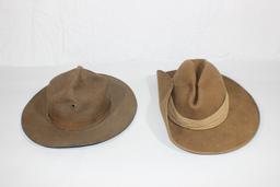 US WW2 & Australian WW2 Campaign Drill Instructor Hat & Wool Felt Slouch Hat