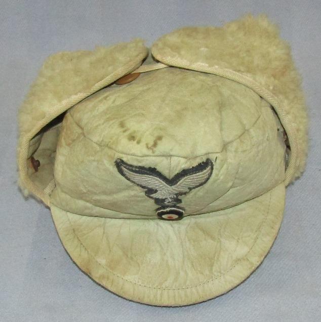 Luftwaffe Cold Weather/Russian Front Leather/Alpaca Cap