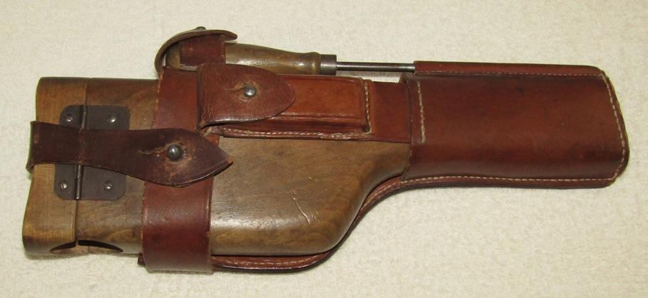 Rare WW1 Period C96 "Red Nine" (9mm) Broomhandle Pistol W/Wood Holster Stock-Matching Numbers