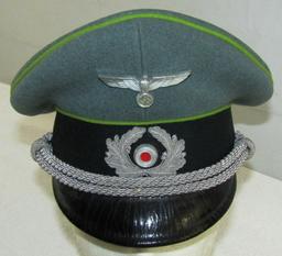 Scarce WW2 German Visor Cap For Grenadier Officer