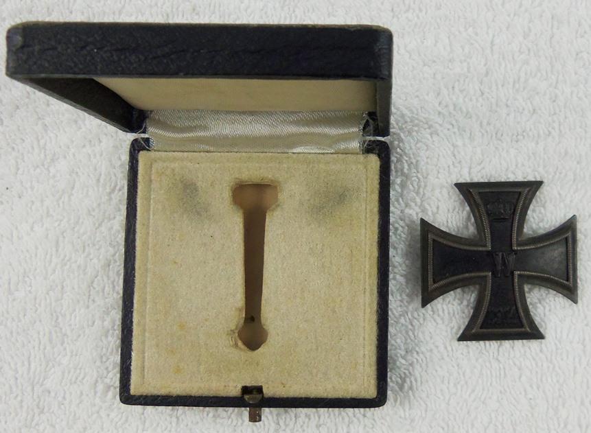 Cased WW1 Iron Cross 1st Class-Pin Back-.900 Stamped-Rare Maker-F. SEDLATZEK, BERLIN