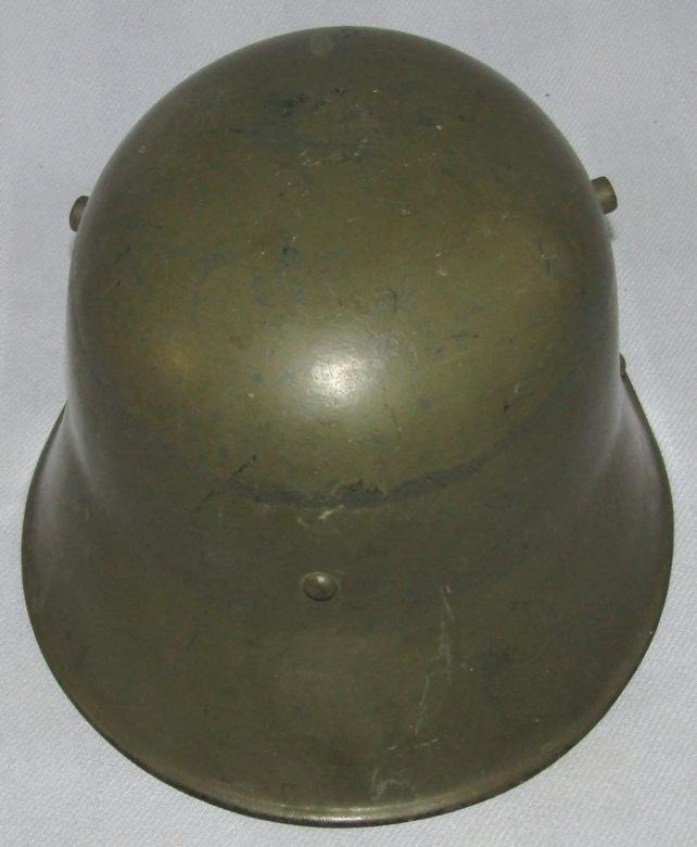 Scarce WW1 Nazi Police Double Decal Transitional M17 Austrian Helmet