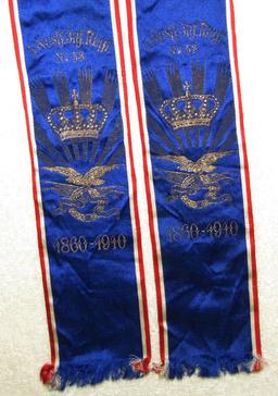 Prussian/Imperial German Silk Commemorative Streamer "5th West Infantry Regt. No. 53"