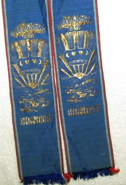 Prussian/Imperial German Silk Commemorative Streamer "5th West Infantry Regt. No. 53"