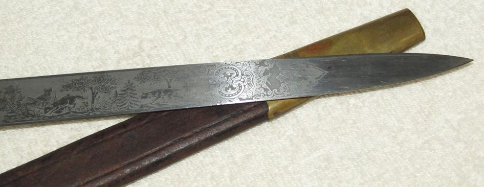 Pre/Early Third Reich Senior Subordinate's Hunting Cutlass-Double Side Etched Blade -WKC
