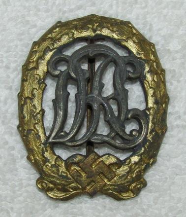 Rare War Wounded DRL Sports Badge With Document