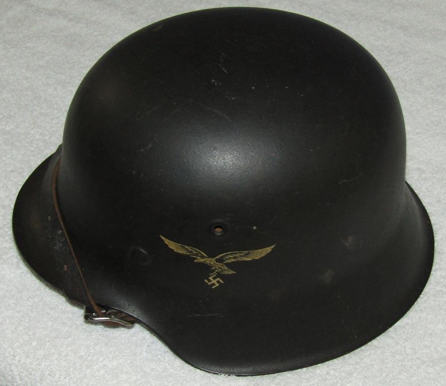 Luftwaffe Single Decal M42 Helmet With Liner/Chin Strap-ET64