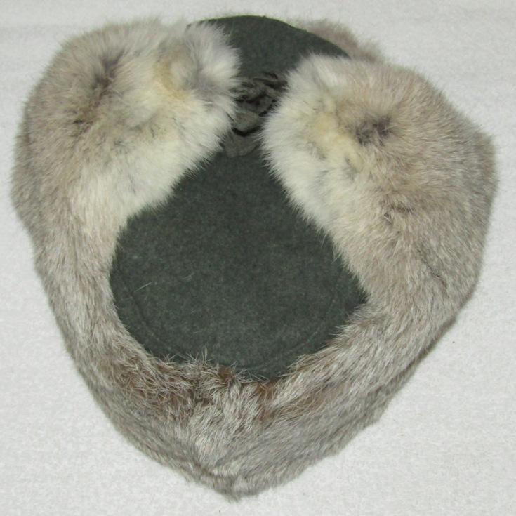 4pcs-WW2 German Customs Rabbit Fur Winter Cap-Collar Tabs/Shoulder Board