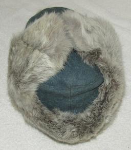 Unissued Nazi Police Rabbit Fur Winter Cap-1944 Dated-RBNr'ed