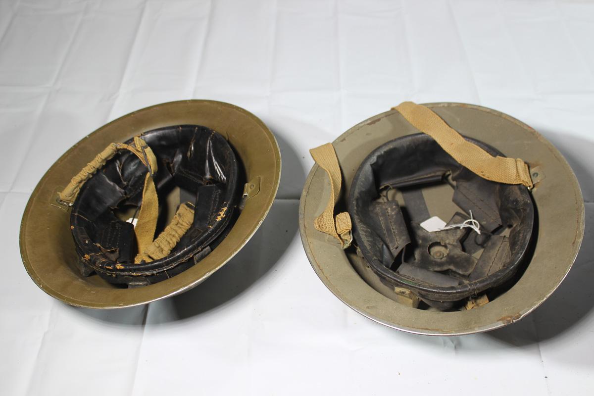 Lot of 4 WW2 British Helmets. All W/ Liners. Good Condition.