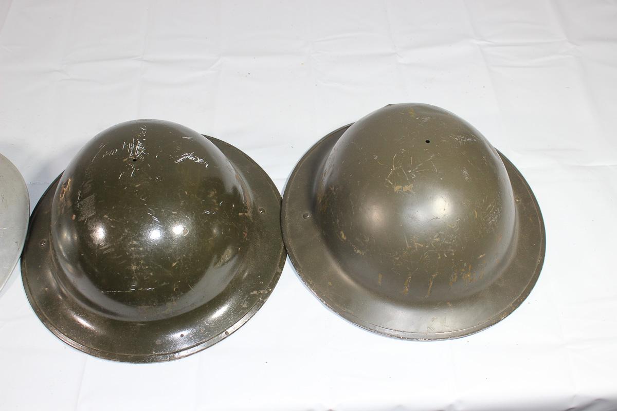 Lot of 4 US WW1 Helmet Shells. 1 Chrome American Legion