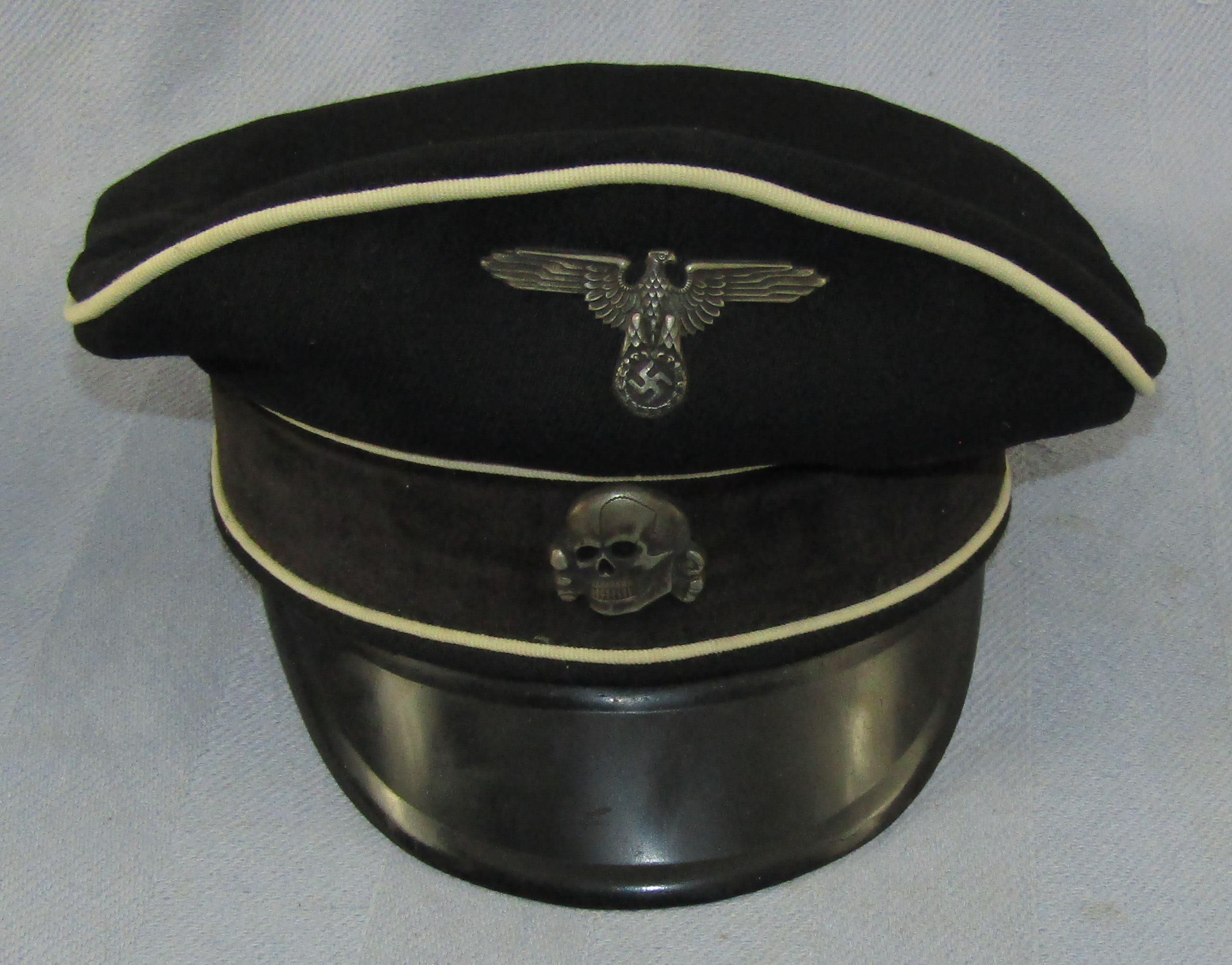 Allgemeine SS Officer/Other Ranks Visor Cap For Reenactor