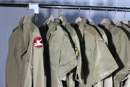 Lot of 14 Vietnam & Later Khaki US Army Shirts.