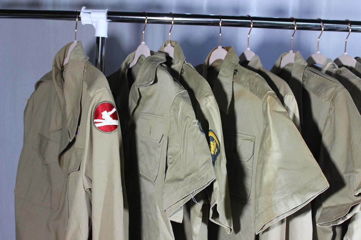 Lot of 14 Vietnam & Later Khaki US Army Shirts.