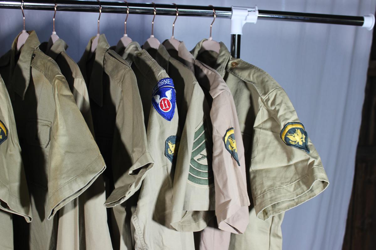 Lot of 14 Vietnam & Later Khaki US Army Shirts.