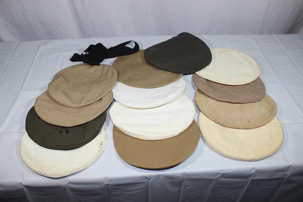 Lot of 13 US WW2 & Later Visor Cap Covers.