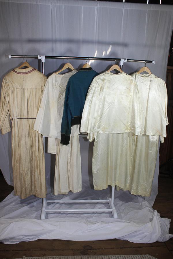 5 Pieces of Early Ku Klux Klan Robes & Uniform Pieces. No Hoods.