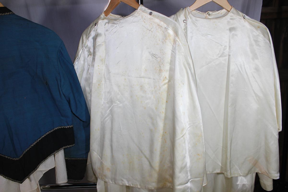 5 Pieces of Early Ku Klux Klan Robes & Uniform Pieces. No Hoods.