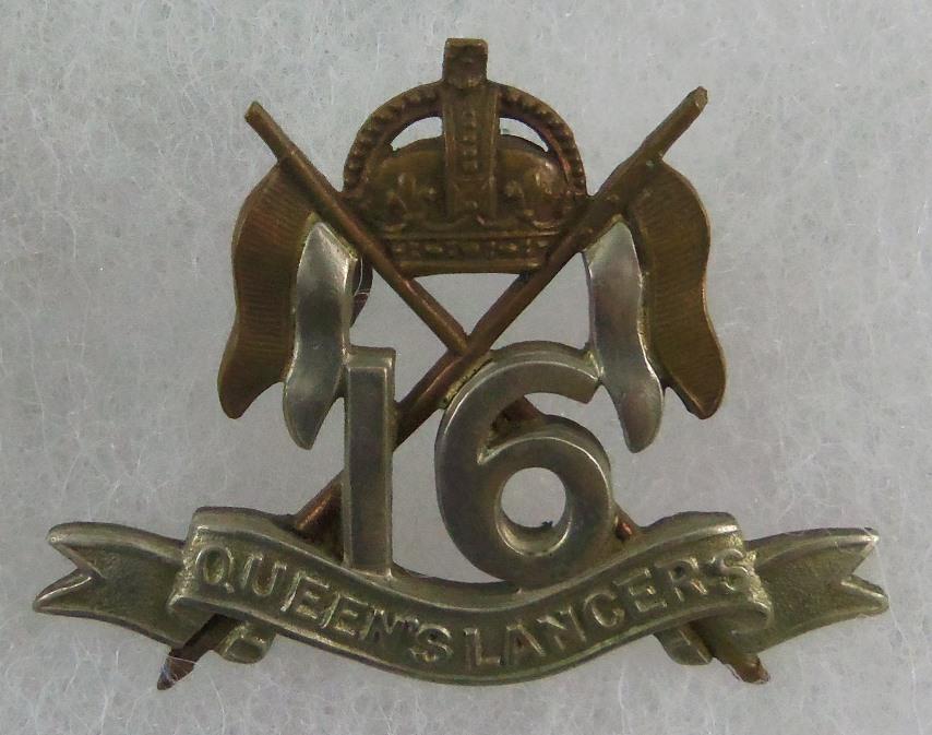 Pre-1905 British Army 16th Queen's Lancers Cap Badge