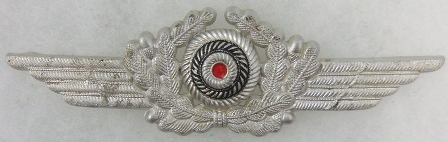 WW2 German Luftwaffe Officer's Visor Hat Wreath and Cockade