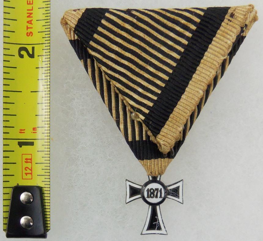 An Austrian Marian Cross of the German Knight Order Breast Badge with Ribbon