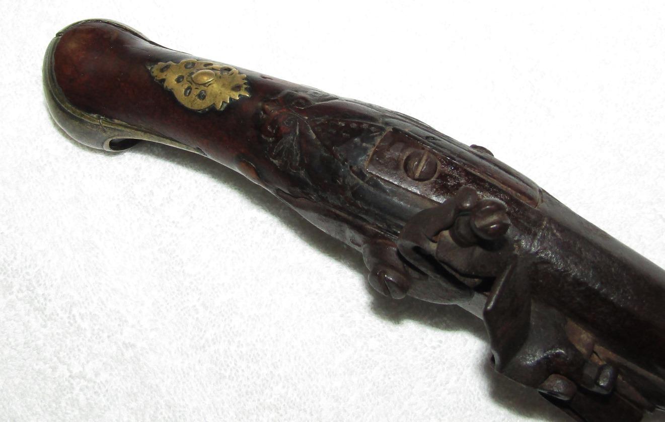 18th-19th Century Flintlock Pistol. Possibly British Naval Issue