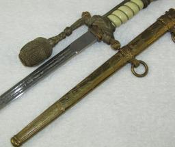 Kriegsmarine Officer's Dagger With Scabbard/Portapee-Eickhorn