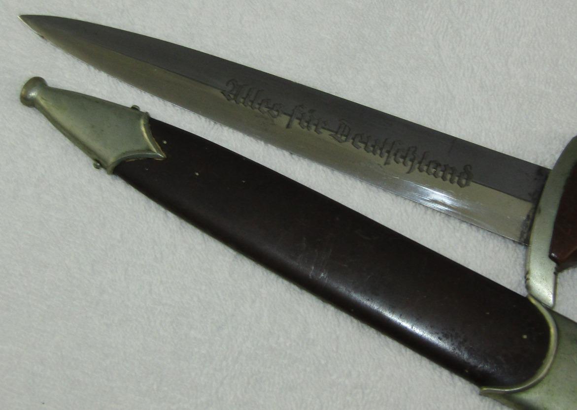 Early SA Dagger With Scabbard-Sturm/Unit Stampings On Cross Guard/Scabbard-Tank Destroyer Vet.