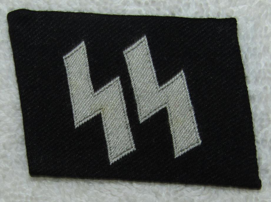 RZM Embroidered Waffen SS Collar Tab For Enlisted