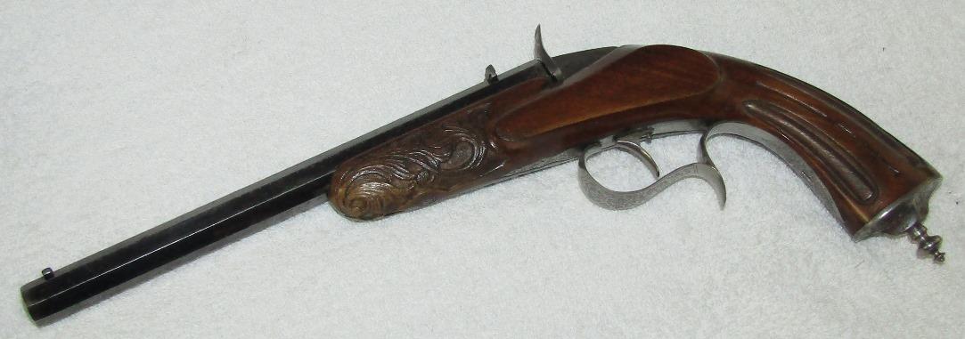 Ca, 1870-1880's  "Flobert" Parlor Pistol With Original Wood Case-Austrian Made