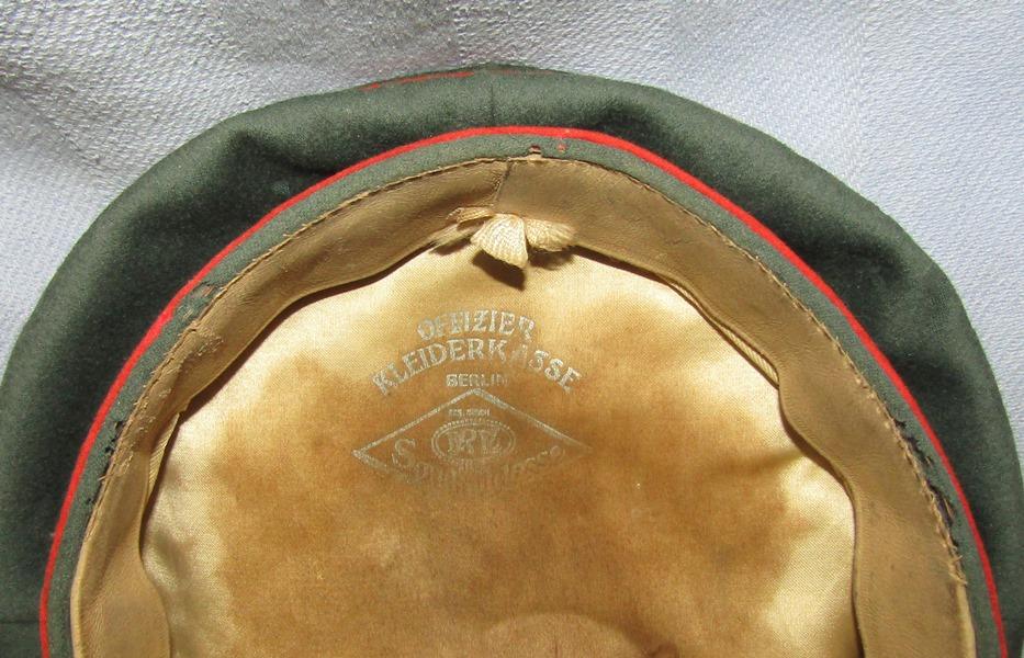 Rare WW2 Period "Alte Arte" Artillery Officer's Crusher Visor Cap By EREL