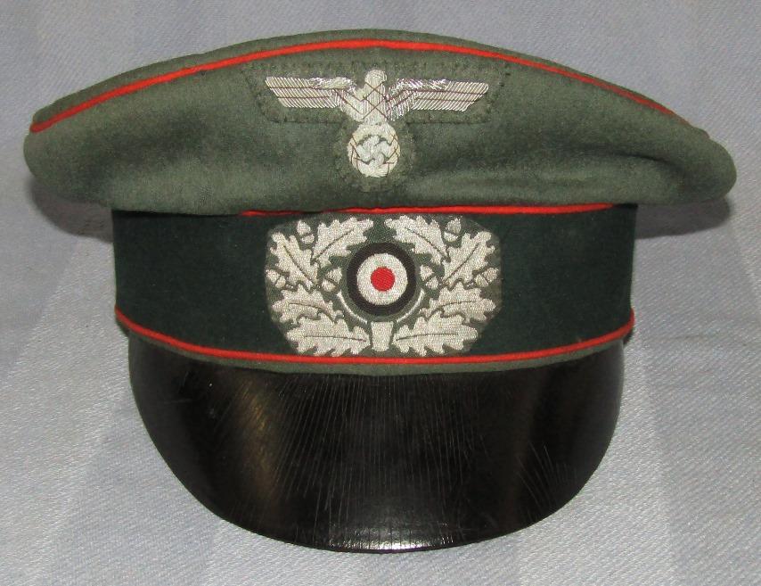 Rare WW2 Period "Alte Arte" Artillery Officer's Crusher Visor Cap By EREL