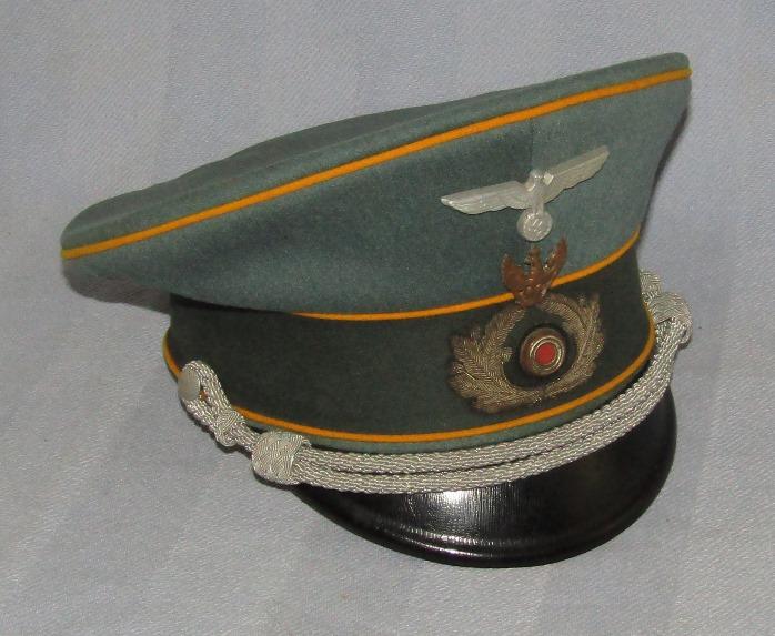 German Cavalry Officer's Visor Cap With  “Schwedter Adler” Traditions Badge