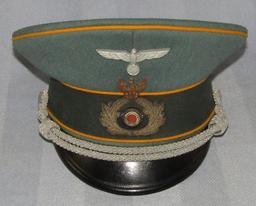 German Cavalry Officer's Visor Cap With  “Schwedter Adler” Traditions Badge