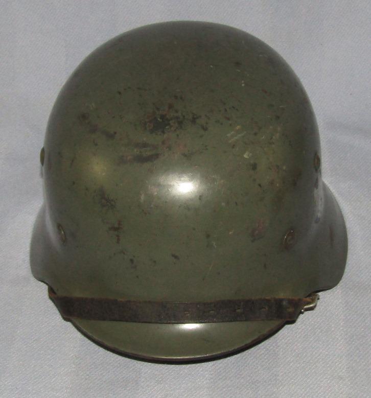 M35 Double Decal Heer Combat Helmet With Chin Strap-Q66